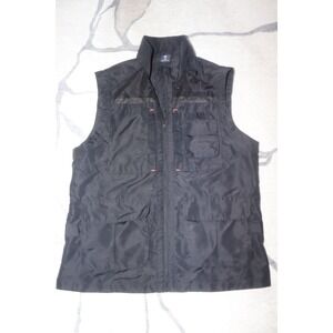 Polo Ralph Lauren Design by Italy Black Cargo Pocket Vest Full Zip Size 110
